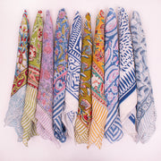 Printed Cotton Bandanas, Unisex Neck & Head Wrap, Lightweight Bandana, Eco-Friendly Scarf, Style Cotton Bandana - 10pcs